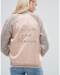 Blouson aviateur rose Vila