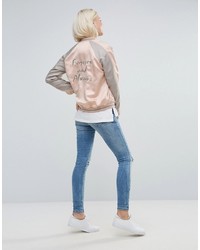 Blouson aviateur rose Vila