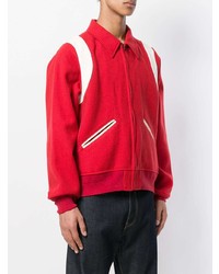 Blouson aviateur rouge et blanc VISVIM