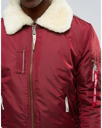 Blouson aviateur rouge Alpha Industries