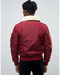 Blouson aviateur rouge Alpha Industries