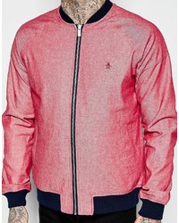 Blouson aviateur rouge Original Penguin