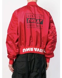 Blouson aviateur rouge Unravel Project