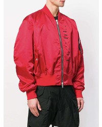 Blouson aviateur rouge Unravel Project