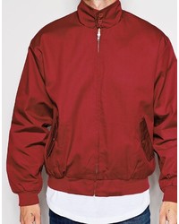 Blouson aviateur rouge Reclaimed Vintage