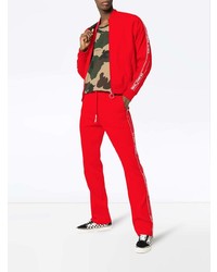 Blouson aviateur rouge Off-White