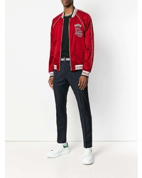 Blouson aviateur rouge Dolce & Gabbana