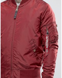 Blouson aviateur rouge Alpha Industries