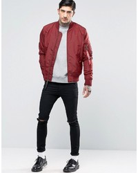 Blouson aviateur rouge Alpha Industries