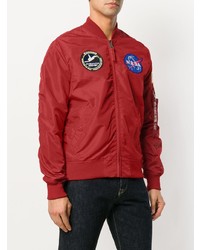 Blouson aviateur rouge Alpha Industries