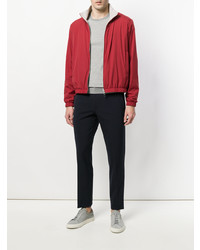 Blouson aviateur rouge Loro Piana