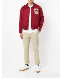 Blouson aviateur rouge Kent & Curwen