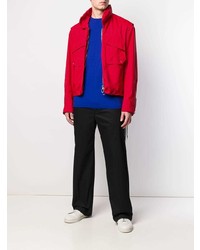 Blouson aviateur rouge Lanvin