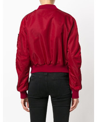 Blouson aviateur rouge Marcelo Burlon County of Milan