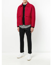 Blouson aviateur rouge AMI Alexandre Mattiussi