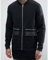 Blouson aviateur tressé noir Asos