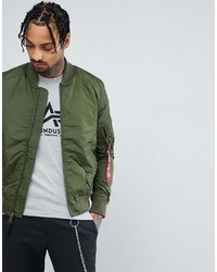 Blouson aviateur vert foncé Alpha Industries