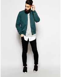 Blouson aviateur vert foncé Asos