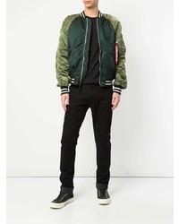 Blouson aviateur vert foncé Alpha Industries