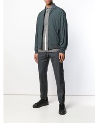 Blouson aviateur vert foncé Z Zegna