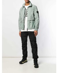 Blouson aviateur vert menthe Stone Island Shadow Project