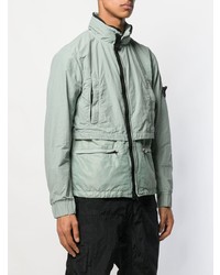 Blouson aviateur vert menthe Stone Island Shadow Project