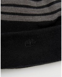 Bonnet à rayures horizontales noir Timberland
