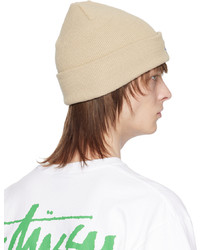 Bonnet brodé blanc Stussy