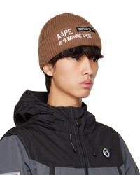 Bonnet brodé marron AAPE BY A BATHING APE