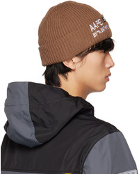 Bonnet brodé marron AAPE BY A BATHING APE