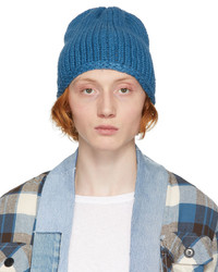 Bonnet en tricot bleu canard Greg Lauren