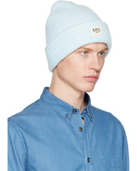 Bonnet en tricot bleu clair A.P.C.