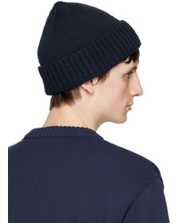 Bonnet en tricot bleu clair Stone Island