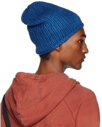 Bonnet en tricot bleu marine Greg Lauren