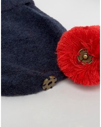 Bonnet en tricot bleu marine Tommy Hilfiger