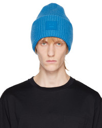 Bonnet en tricot bleu Acne Studios