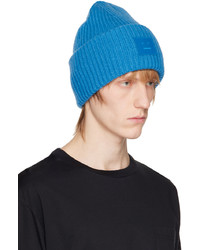 Bonnet en tricot bleu Acne Studios