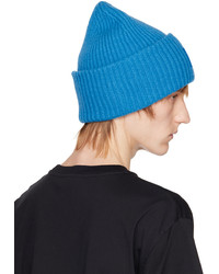 Bonnet en tricot bleu Acne Studios