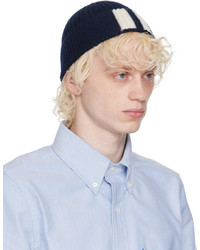 Bonnet en tricot bleu Thom Browne