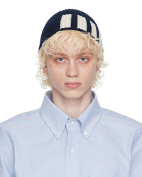 Bonnet en tricot bleu Thom Browne