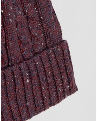 Bonnet en tricot bordeaux Asos