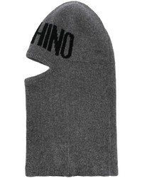 Bonnet en tricot gris foncé Moschino