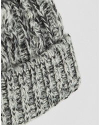 Bonnet en tricot gris Asos