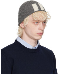 Bonnet en tricot gris Thom Browne