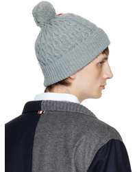 Bonnet en tricot gris Thom Browne