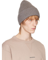 Bonnet en tricot gris Acne Studios