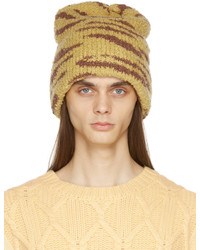 Bonnet en tricot jaune