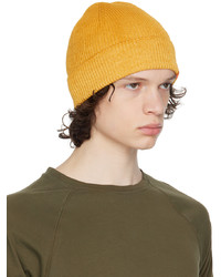 Bonnet en tricot jaune Aspesi