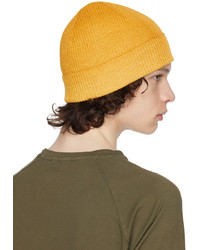 Bonnet en tricot jaune Aspesi