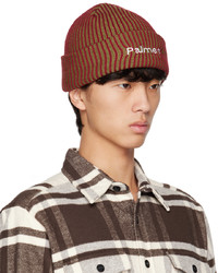 Bonnet en tricot marron clair Palmes